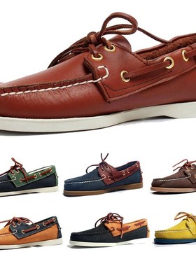 2020Men Genuine Leather Driving Shoes,Docksides Classic Boa