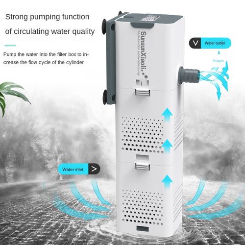 Aquarium Filter Pump 4 In 1 Fish Tank Submersible Air Oxygen