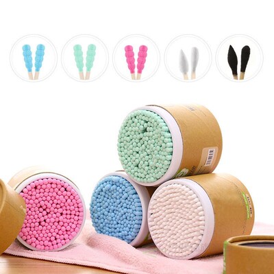 Cotton-Swab Wood-Sticks Bamboo Microbrush Cotonete Buds Ear-