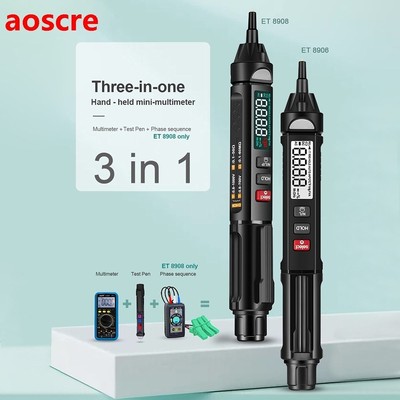 ET8906/ET8908 Pro True RMS Digital Multimeter + Voltage Test