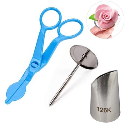 3pcs Decorating Auxiliary Tools Pastry Nozzle Cake Nails Set