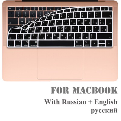 Russian laptop keyboard cover for macbook pro13 touchbar US