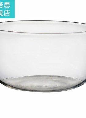 Glass Salad Bowl Transparent Heatproof Fruits Dessert Storag