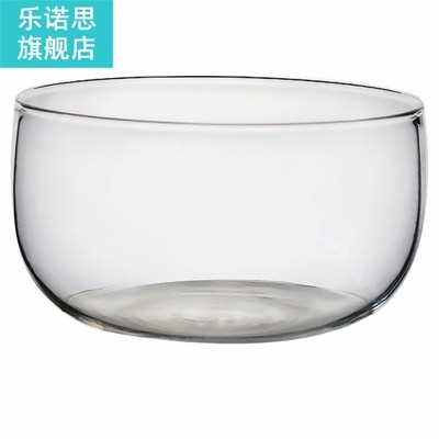 Glass Salad Bowl Transparent Heatproof Fruits Dessert Storag