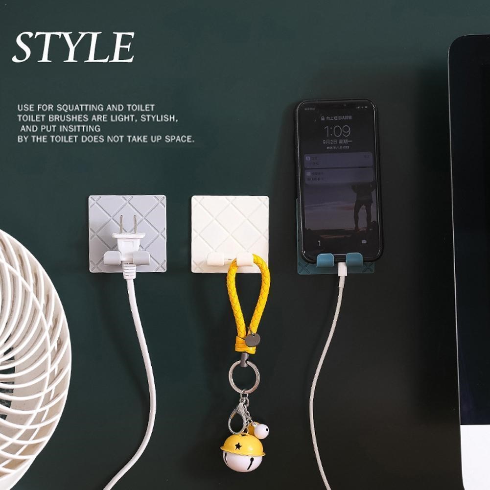1Pcs Wall Hook Folding Cord Holder Plug Holder Self-Adhesive