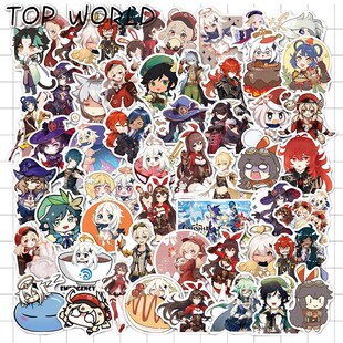 10/50pcs/set Genshin Impact Cartoon Open World Game Sticker