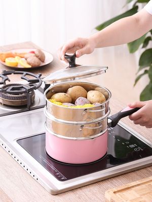 Non-stick pot cooking noodle baby auxiliary milk mini stew s