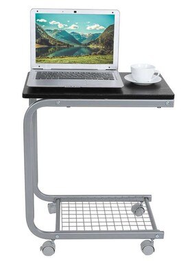 Household Mobile Sofa Side Table Computer Table with Wheels