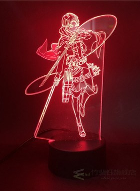 Anime Figure Attack on Titan Levi Ackerman LED Night Light A