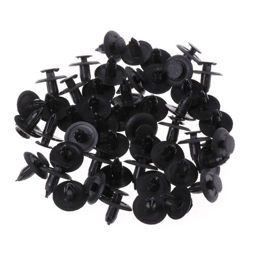 50 Pcs Black Car Door Fender Trunk Fastener Panel Clips Rive