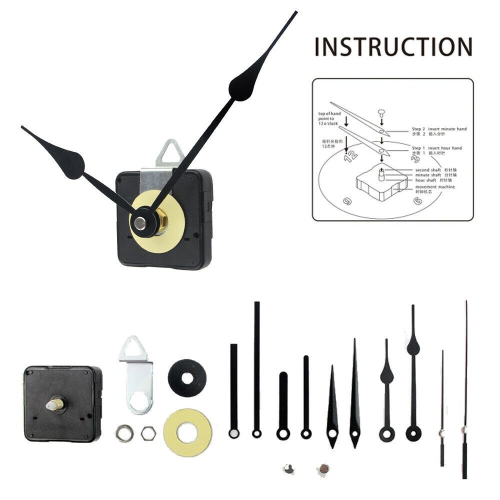 1Set Silent Wall Clock Mechanism Quartz Clockwork Movement