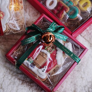 Icing biscuit box gift box birthday box Christmas net red gi