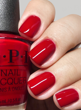 opi指甲油热情火红宫红正红新年红复古红色番茄红a70显白不可撕