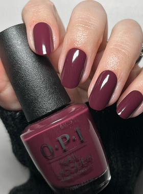 opi指甲油p41车厘子酒红色复古港风树莓深紫红色烟熏莓紫色酱紫色