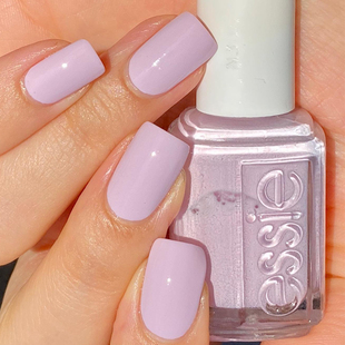 美国essie扭扭瓶指甲油浅粉紫色825香芋紫go ginza底油亮油顶油