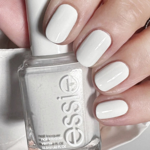 essie指甲油漆光法式纯白色