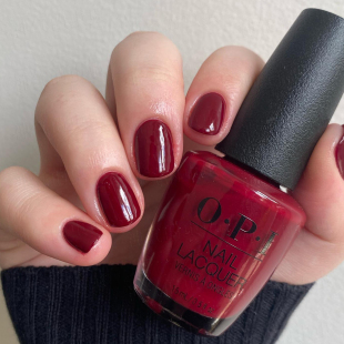 opi指甲油w52郎窑红酒红色暗红车厘子姨妈色经典显白持久免烤百搭