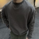 GTAL美式 480g纯棉卫衣无帽显壮重磅毛圈纯色宽松拼接秋冬圆领上衣