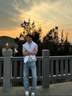 水洗复古做旧纹理15高盎司直筒vintage长裤 GTAL美式 蓝色牛仔裤