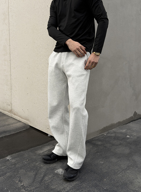 GTAL26SS美式休闲400g精梳长绒棉蜂窝红标刺绣休闲裤基础直筒长裤