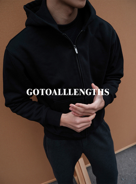 GTAL25AW美式植绒拉链开衫卫衣500g连帽纯色休闲保暖户外运动上衣