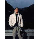 GTAL25AW美式 假两件带帽可拆卸棉服纯色刺绣夹棉夹克拼接保暖外套