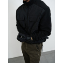 外套 休闲工装 GTAL美式 战术拼接摇粒绒夹克立领锁温保暖防风长袖