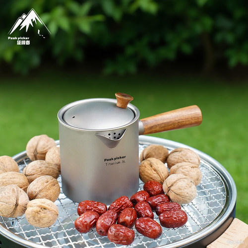 户外纯钛煮茶壶烧水壶便携露营