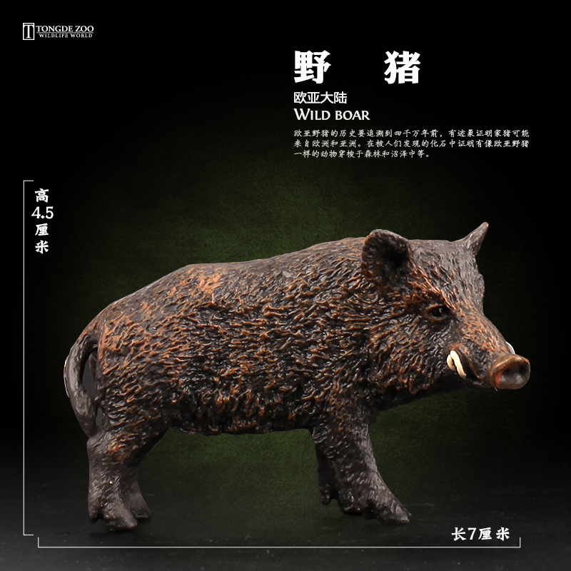 野猪模型动物玩具环保材质无味