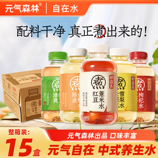 元气森林好自在红豆薏米水500ml金银花雪梨陈皮山楂900ml大瓶整箱