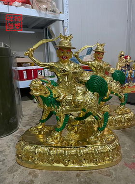 密宗全铜多杰雄登佛像黄铜铸造