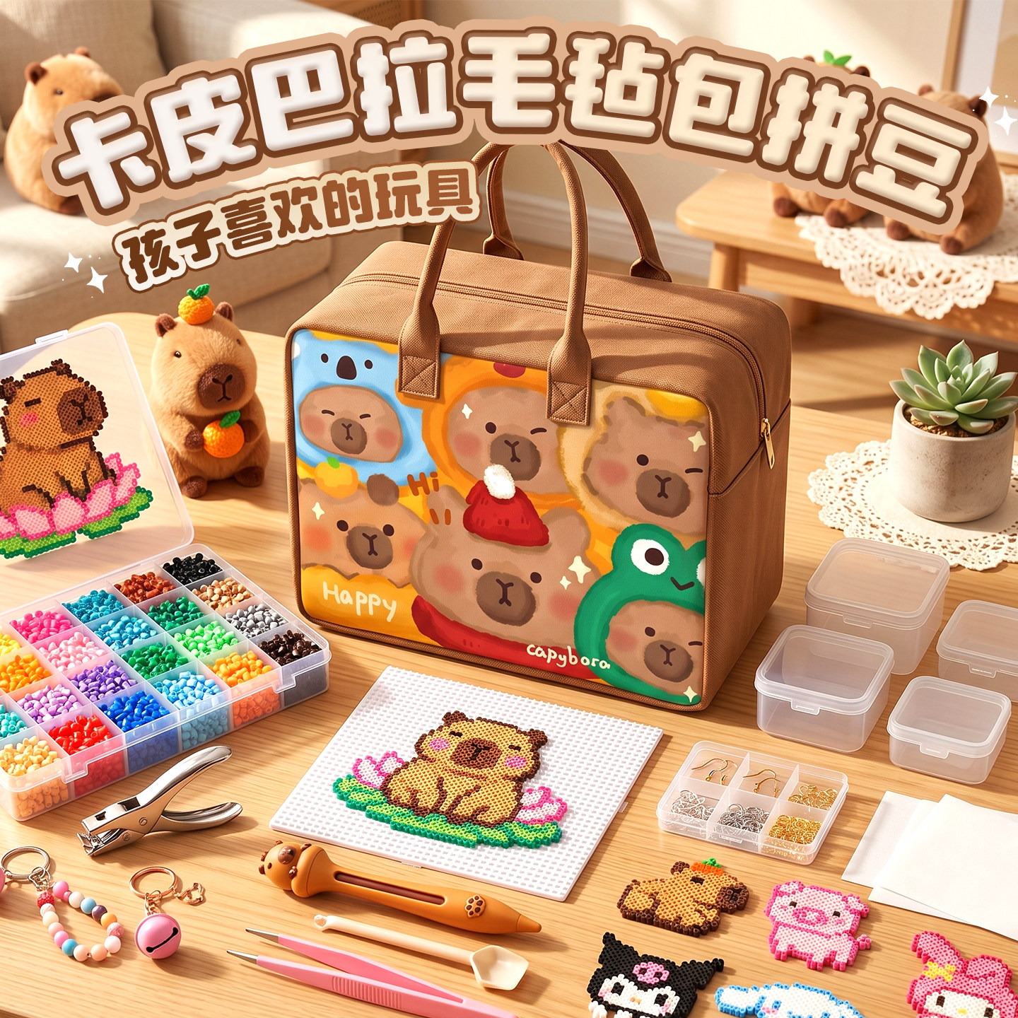 拼豆豆手工diy材料包【正版】