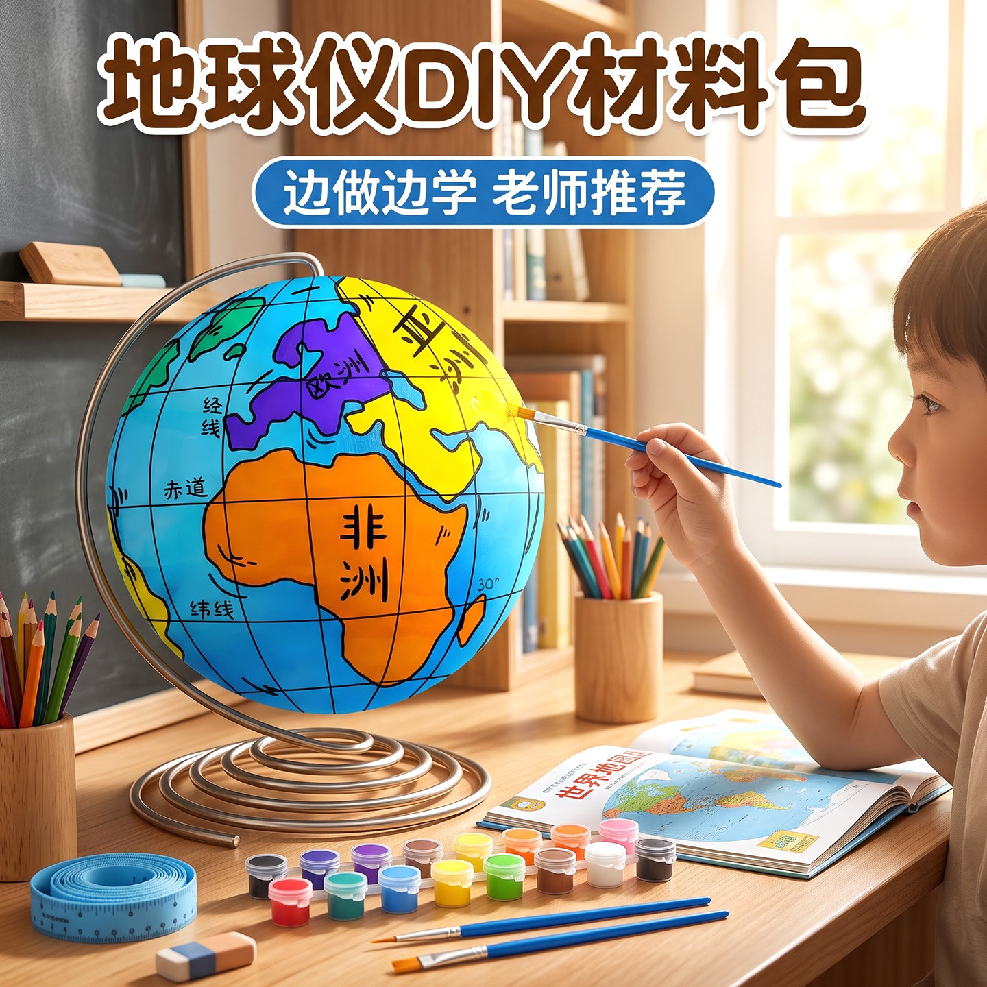地球仪手工diy材料包~初中生专用