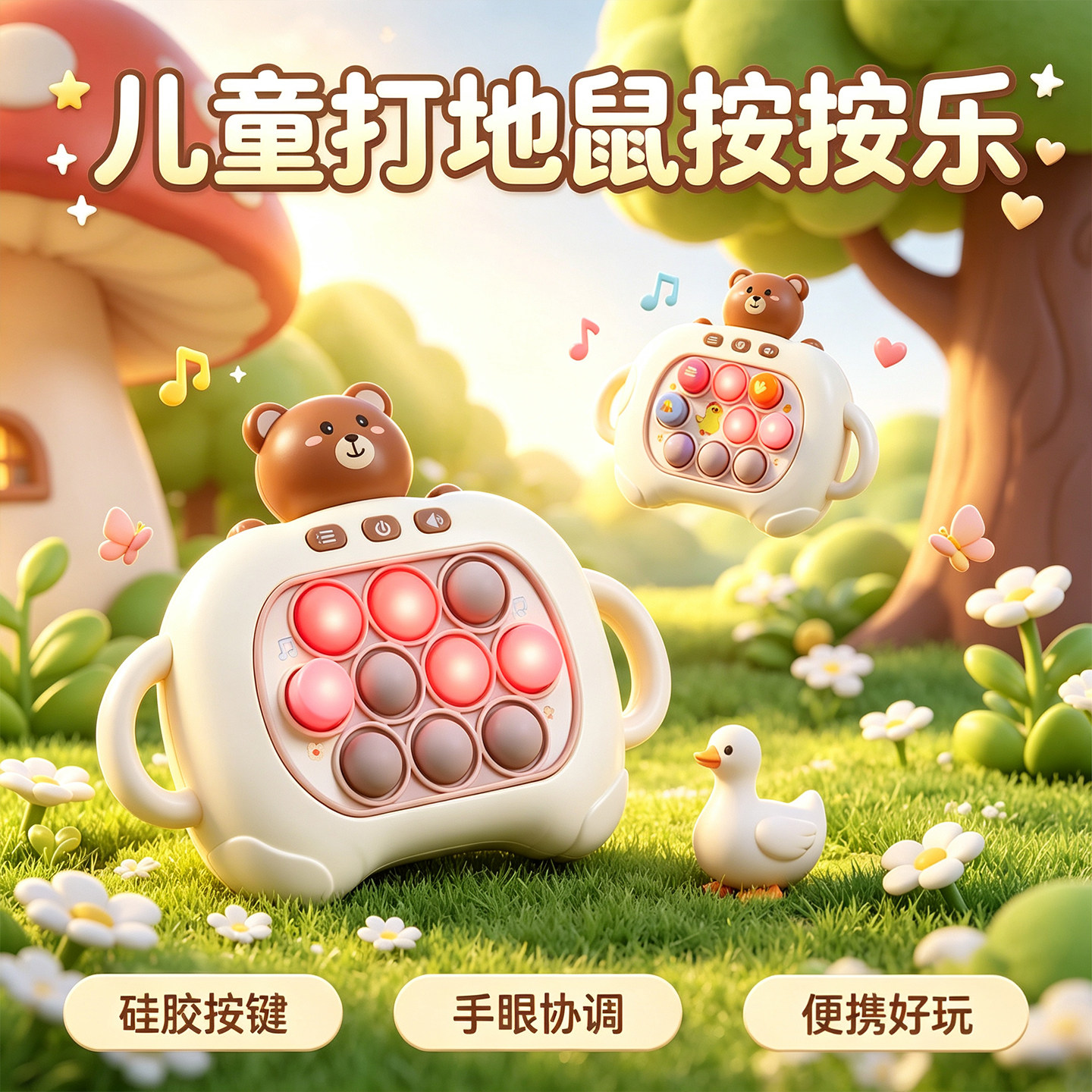 儿童打地鼠按按乐闯关游戏机