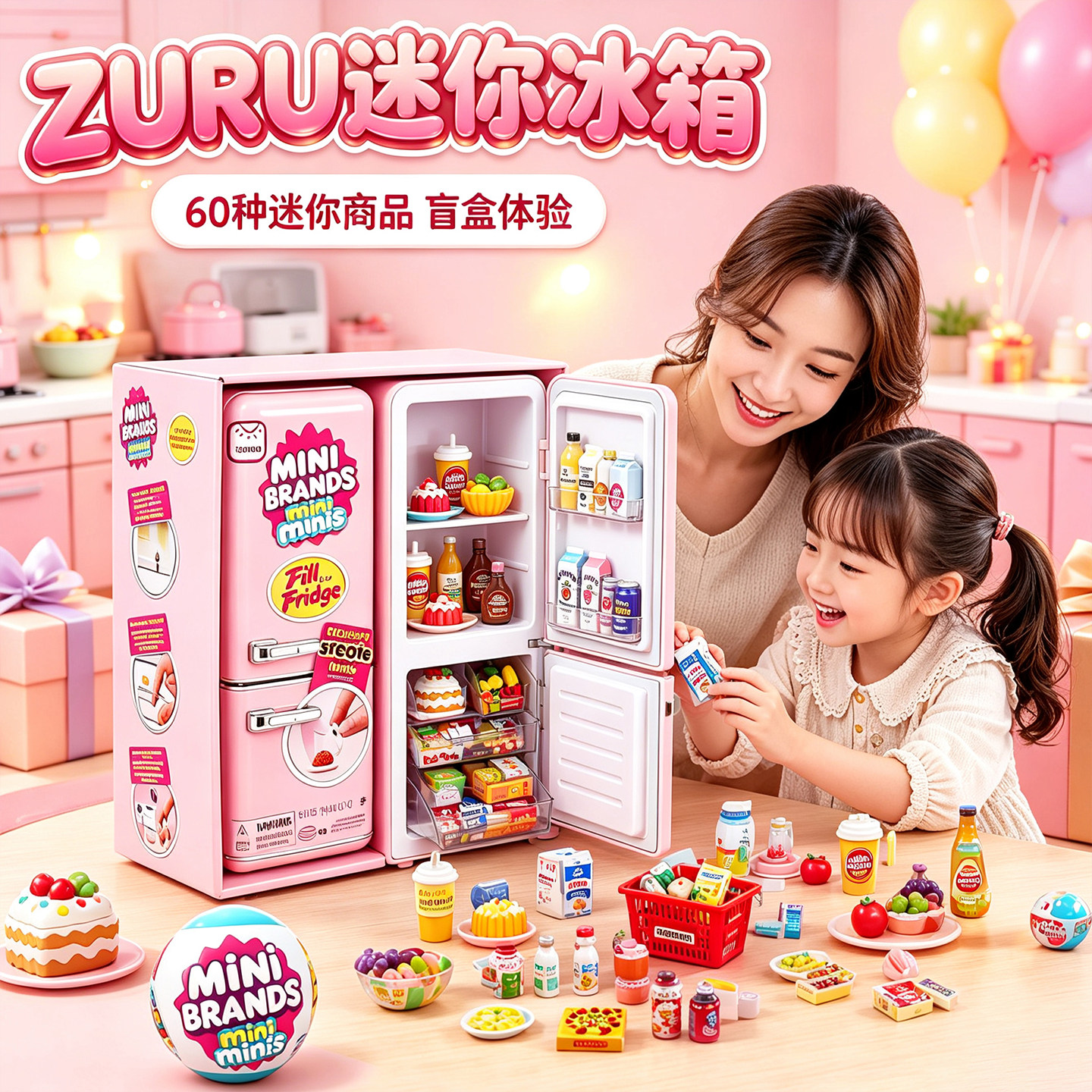 微缩迷你冰箱厨房盲盒玩具套装
