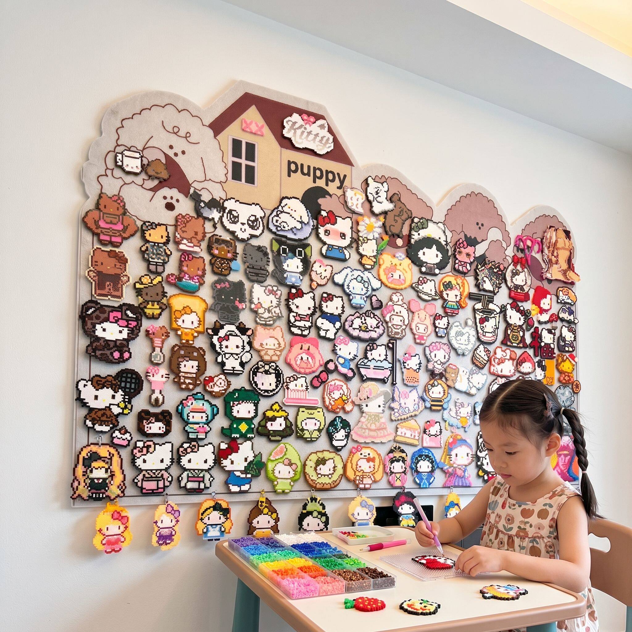 拼豆展示板毛毡板【墙面免打孔】