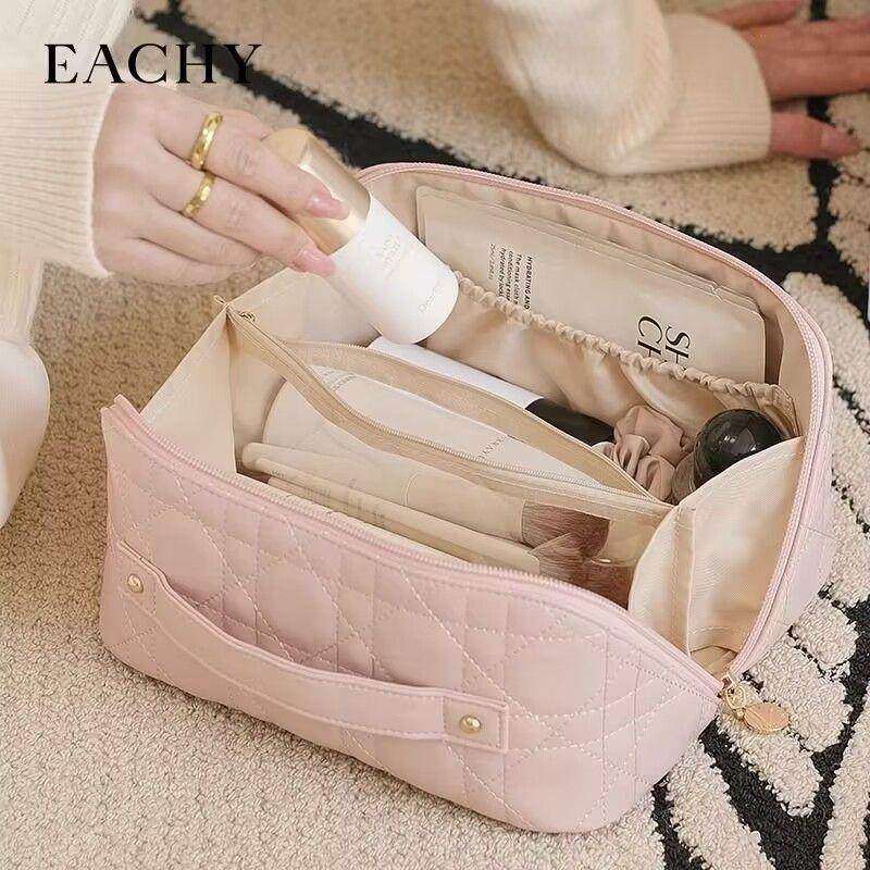 化妆包女便携新款分层文具笔袋女孩小学生粉色高颜值旅行随身高级手提透明化妆袋大容量化妆品收纳多功能笔袋,文具电教/文化用品/商务用品,笔袋,淘宝优惠券,粉丝福利购,淘宝优惠卷