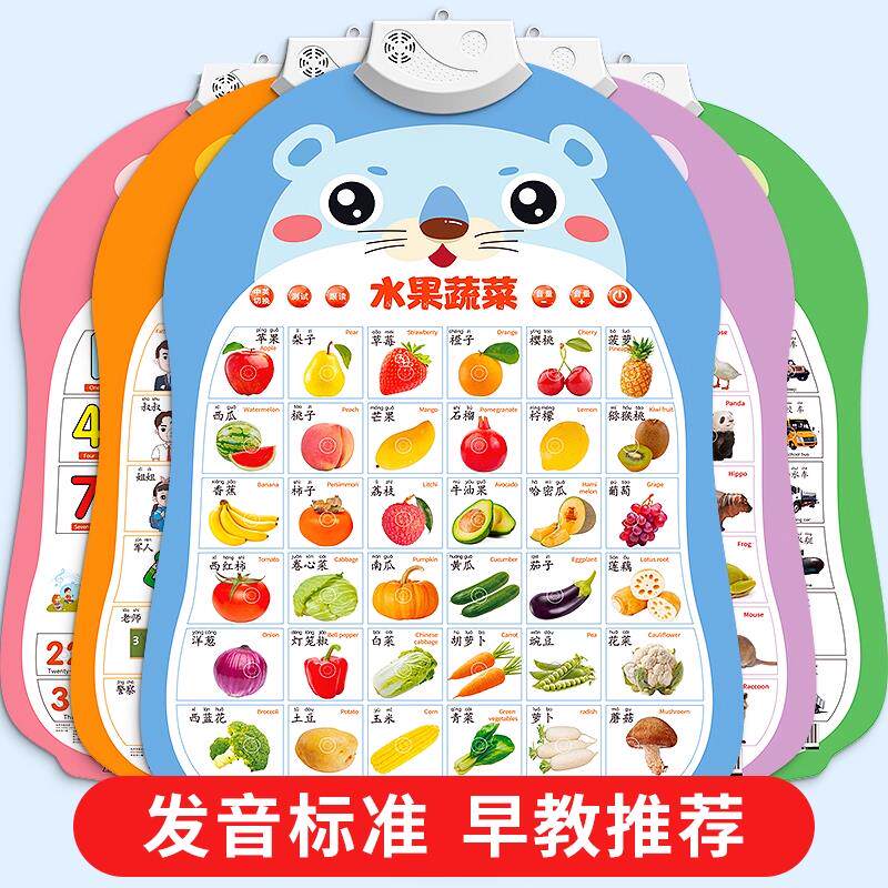 宝宝有声早教挂图婴儿点读发声识字书学说话挂画墙贴儿童玩具2676