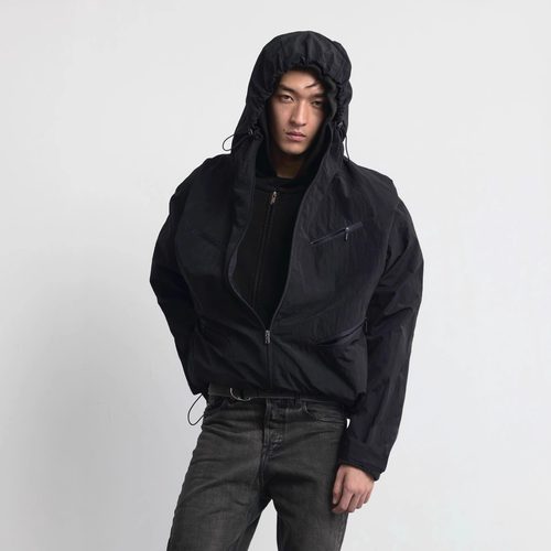 Terrawear 25FW短宽尼龙防泼水双层冲锋衣户外通勤夹克 无垫肩