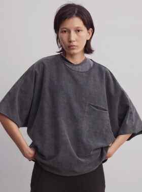 Terrawear 25SS大阔型宽松水洗重磅短袖体恤 灰/黑两色 男女同款