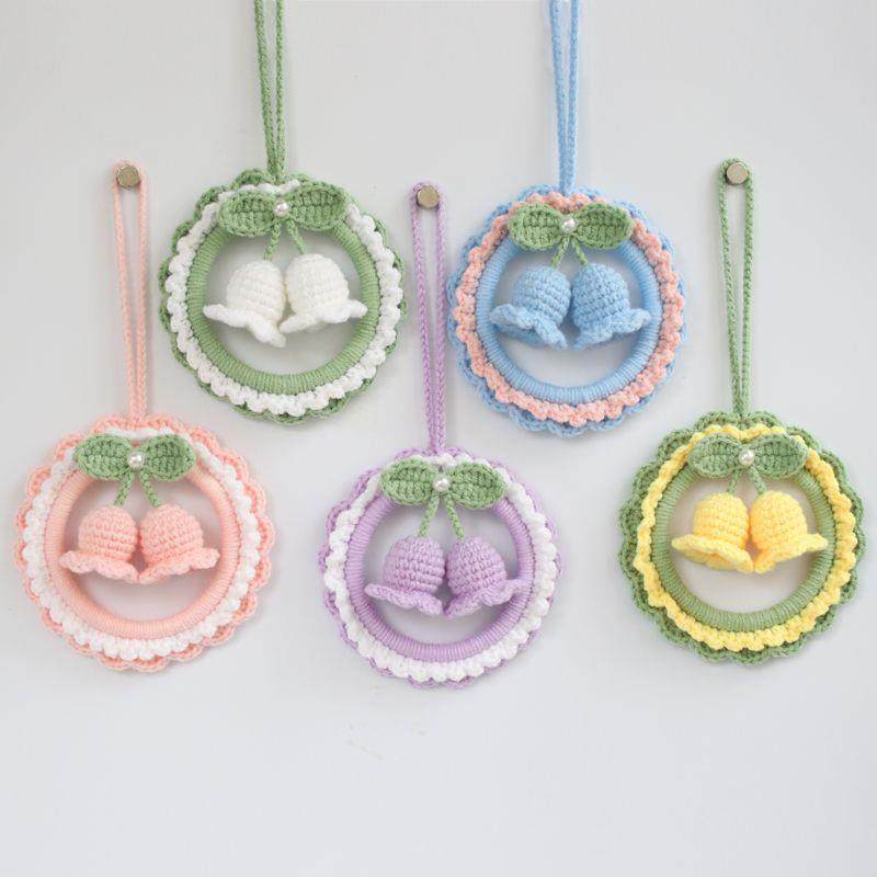 车挂diy材料包铃兰花毛线手工编织女士汽车内挂件风铃花挂饰成品,服饰配件/皮带/帽子/围巾,DIY编织材料包,淘宝优惠券,粉丝福利购,淘宝优惠卷