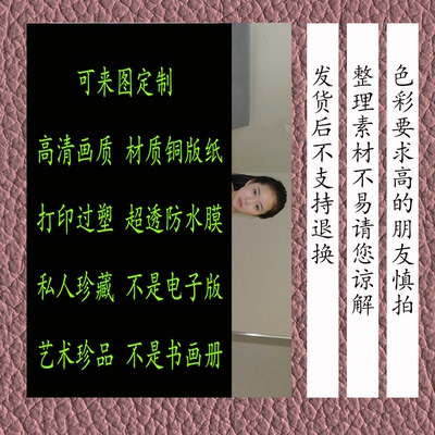 国模女星东方面孔艺术画收藏画A4打印过塑画来图定制画高清画质图