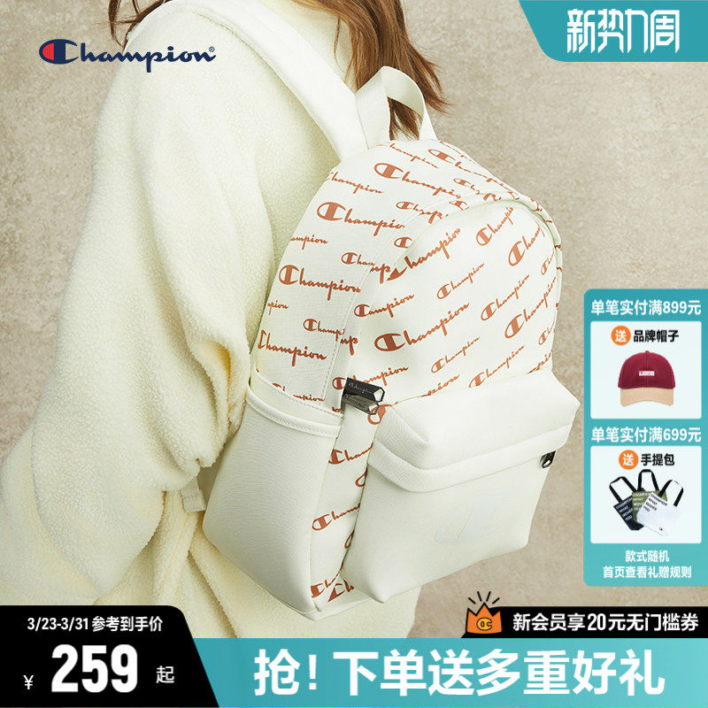Champion冠军双肩包2026春季新款书包女生通勤大容量电脑包背包