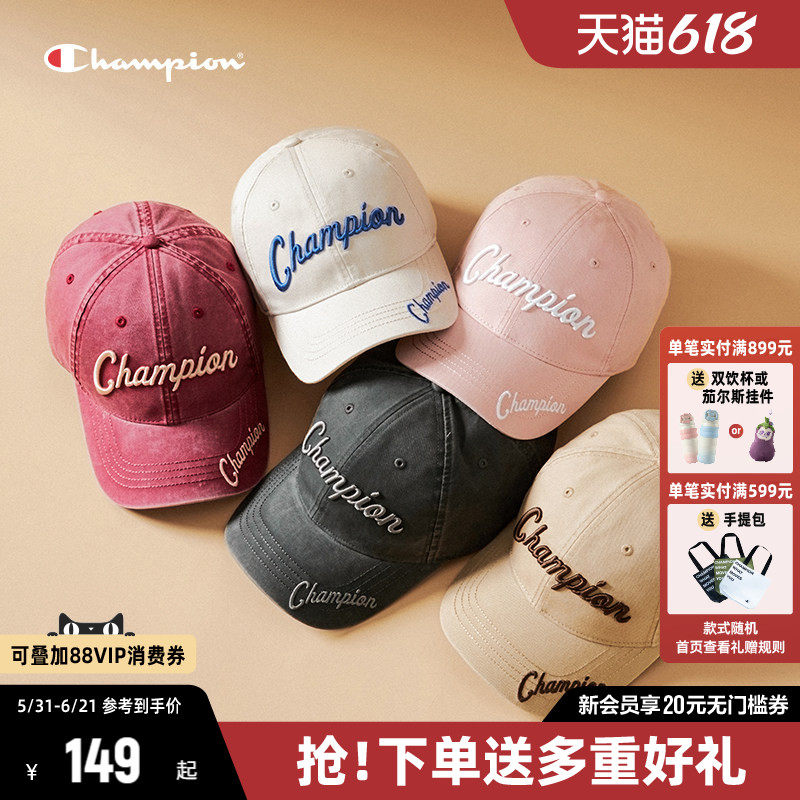 Champion冠军鸭舌帽美式女2026新款复古休闲时尚遮阳棒球帽子