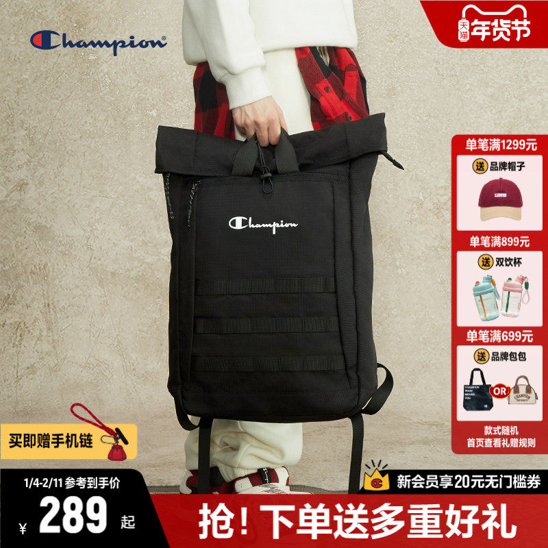 Champion冠军双肩包2025秋冬新款帆布包书包旅游休闲运动背包女