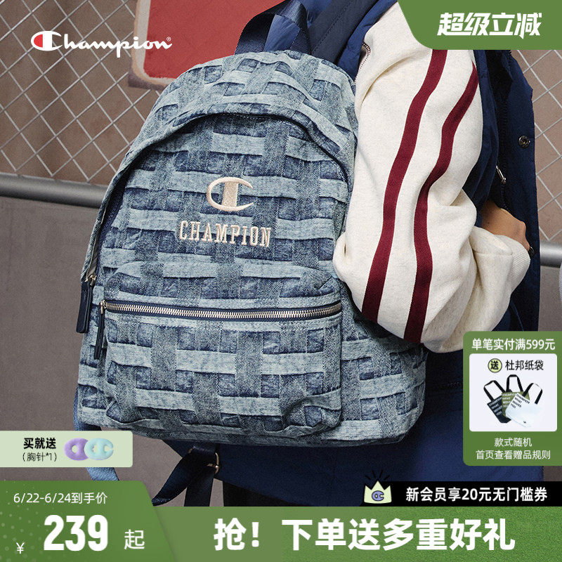 Champion冠军双肩包女2026春新款书包通勤包大容量电脑包