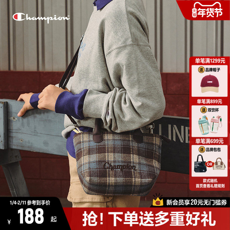 Champion冠军小肩包布丁包托特包2025秋冬新款时尚通勤女斜挎包包,箱包皮具/热销女包/男包,通用款女包,淘宝优惠券,粉丝福利购,淘宝优惠卷