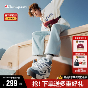 Champion冠军板鞋女厚底面包鞋提耳增高鞋2025冬季新款休闲鞋男