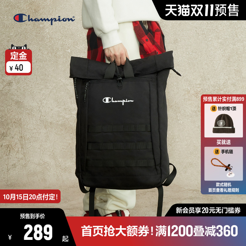 Champion冠军双肩包2025秋季新款帆布包书包旅游休闲运动背包女
