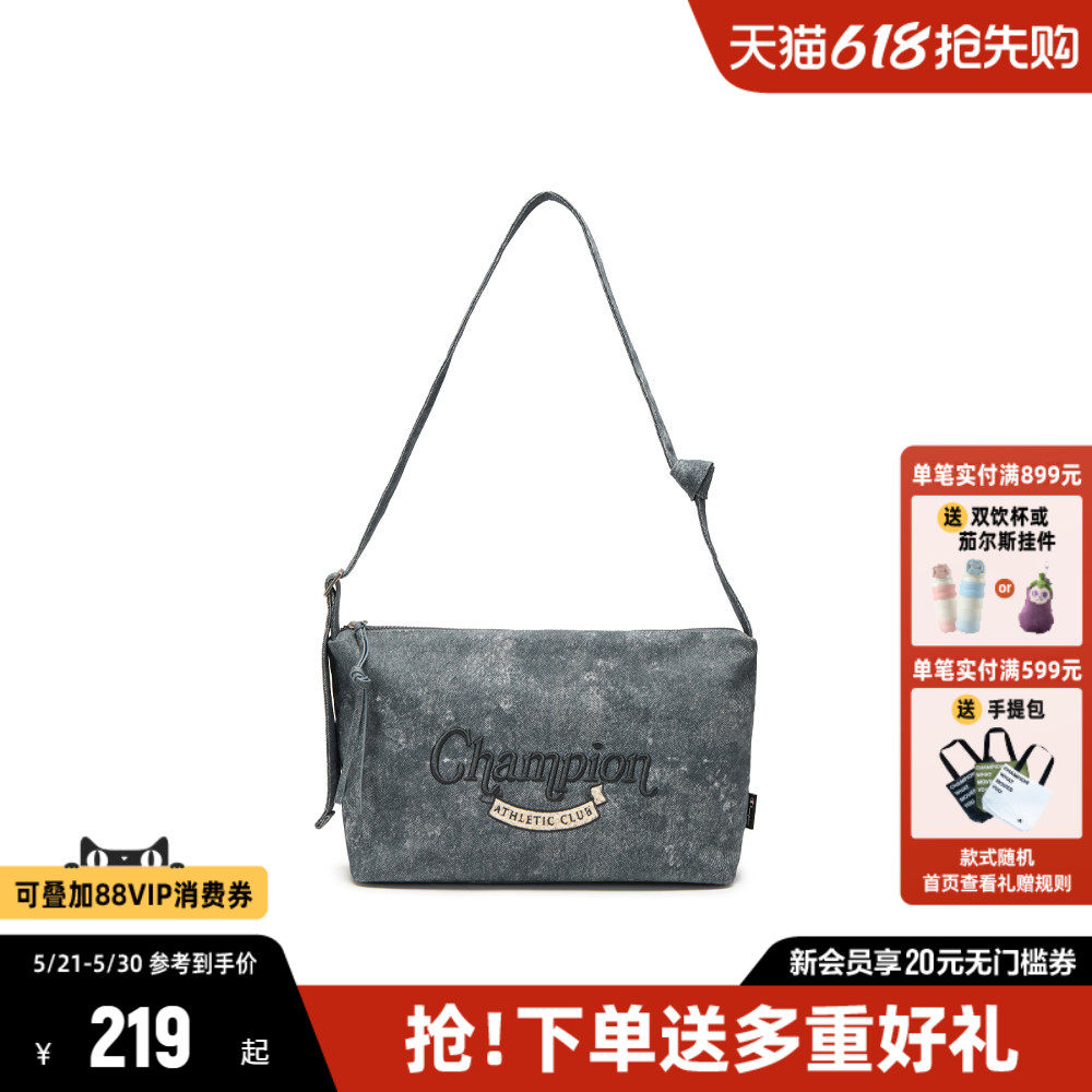 Champion冠军大容量斜挎包夏季新款女包单肩包帆布包休闲通勤包